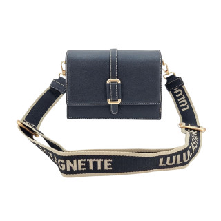 Černá taška přes rameno s klopou, 2 přihrádky LULU CASTAGNETTE