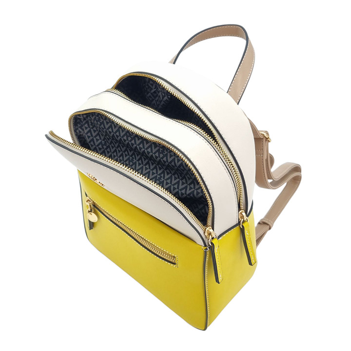 Žlutý krémový dámský batoh s medvídkem LULU CASTAGNETTE