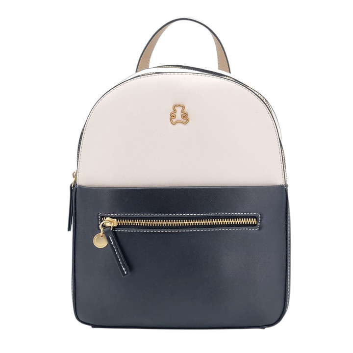 Černý krémový dámský batoh s medvídkem LULU CASTAGNETTE