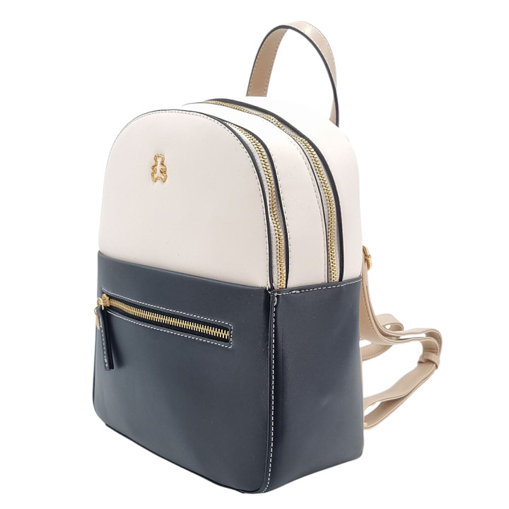 Černý krémový dámský batoh s medvídkem LULU CASTAGNETTE