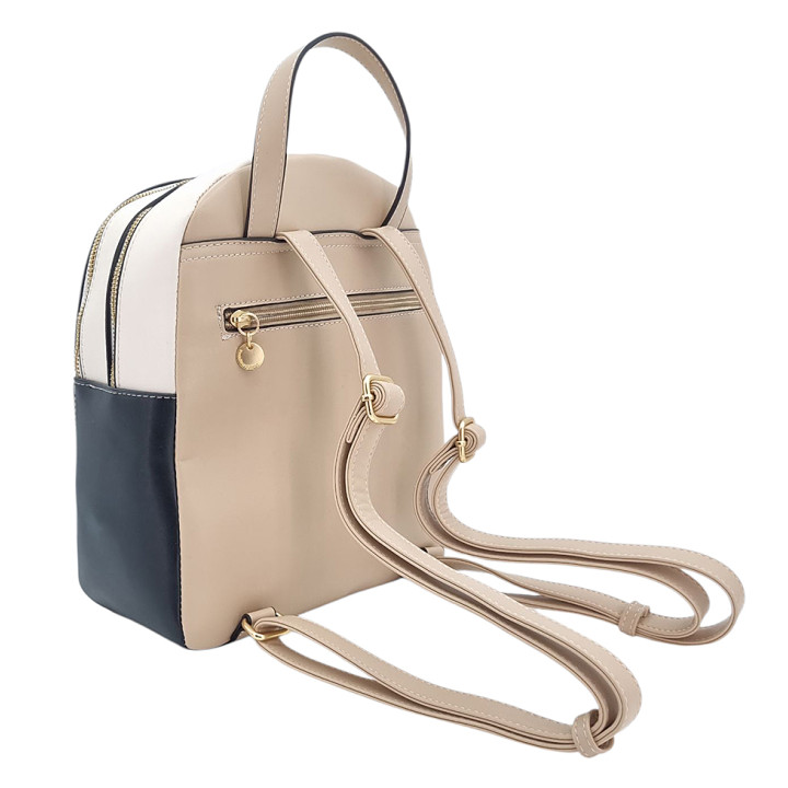 Černý krémový dámský batoh s medvídkem LULU CASTAGNETTE