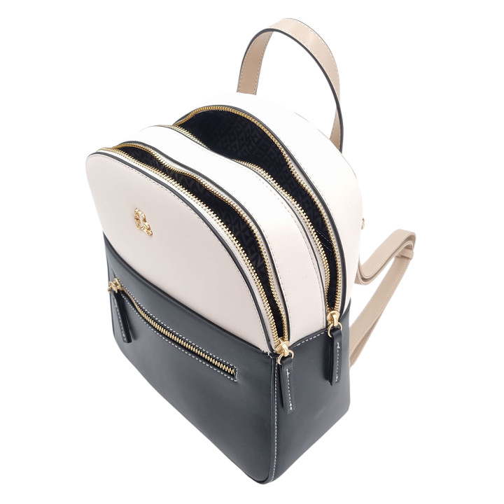Černý krémový dámský batoh s medvídkem LULU CASTAGNETTE