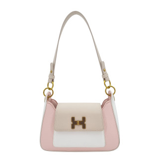 Růžovo-béžová klasická dámská kabelka přes rameno GALLANTRY