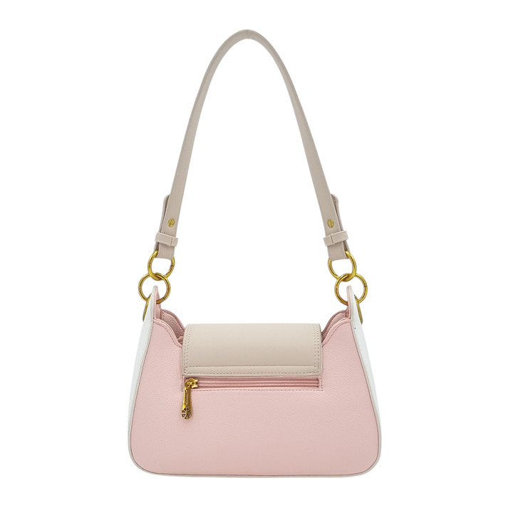 Růžovo-béžová klasická dámská kabelka přes rameno GALLANTRY