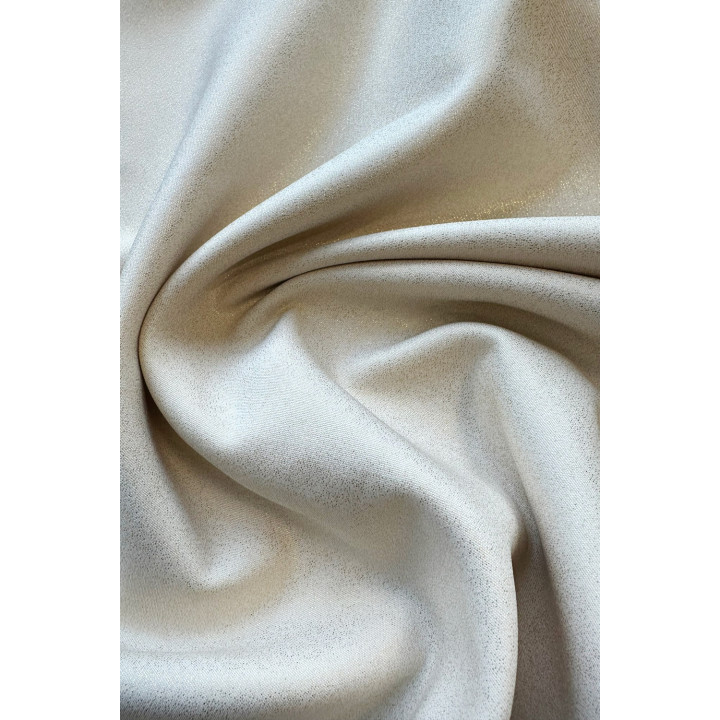 NEVA Trapézové šaty s rozšiřujícími se rukávy – BEŽOVÉ s brokátem