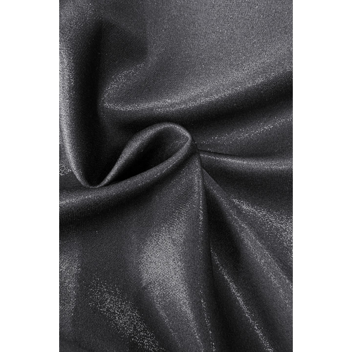 SCARLETT rozšířená šaty s překládaným výstřihem - ČERNÁ SE TŘPYTKAMI